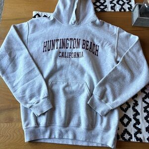 MV Sport unisex Gray Huntington Beach Hoodie no drawstrings size small S